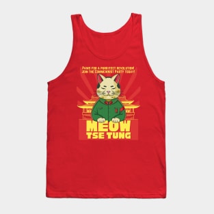 Meow Tse Tung The Communist Cat Tank Top